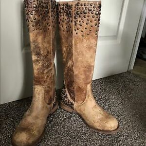 Corral Indie Spirit Saddle Studded Tall Boots 7